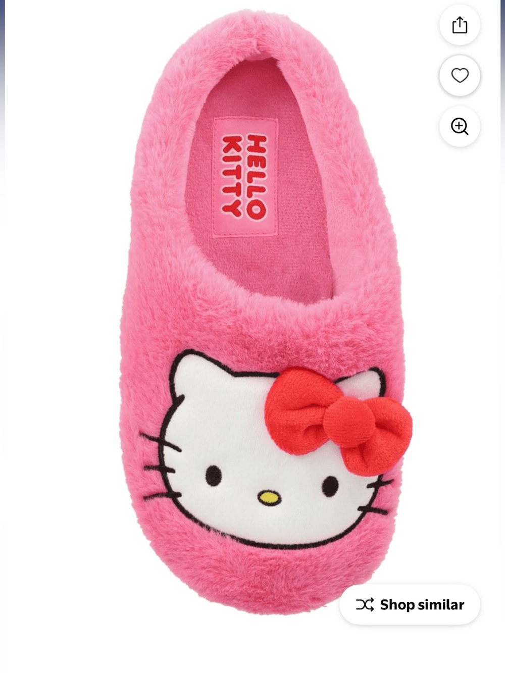 New hello kitty plush pink slippers